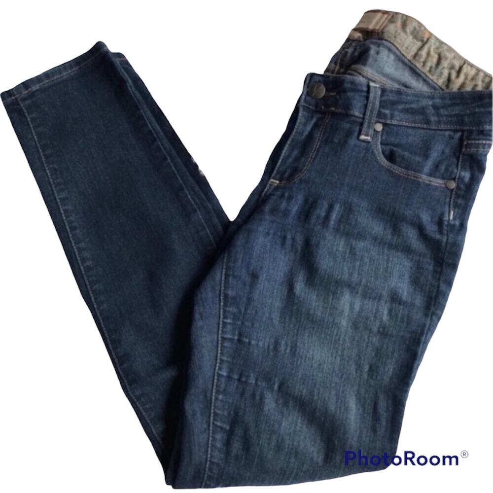 PAIGE Peg Skinny Jeans Denim Blue Women's Sz 26 Pants Slim 5 Pocket Zip Up Fly